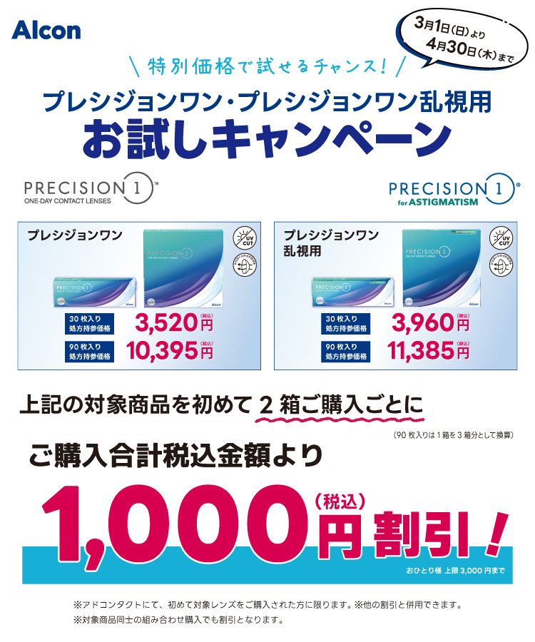 プレシジョンワンお試しキャンペーン/タイトル