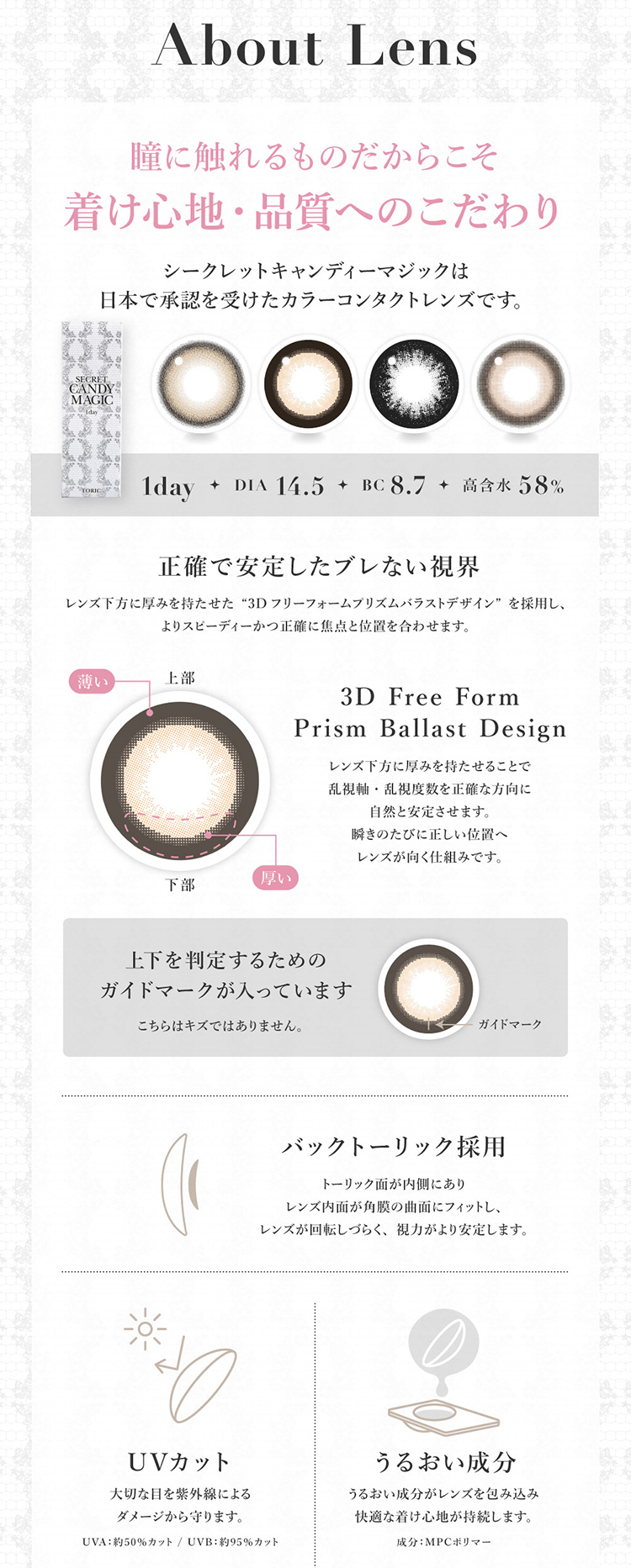 Lcode SECRET CANDY MAGIC 1day TORIC エルコード シークレットキャンディーマジックワンデートーリック 板野友美 いたのともみ アドキット